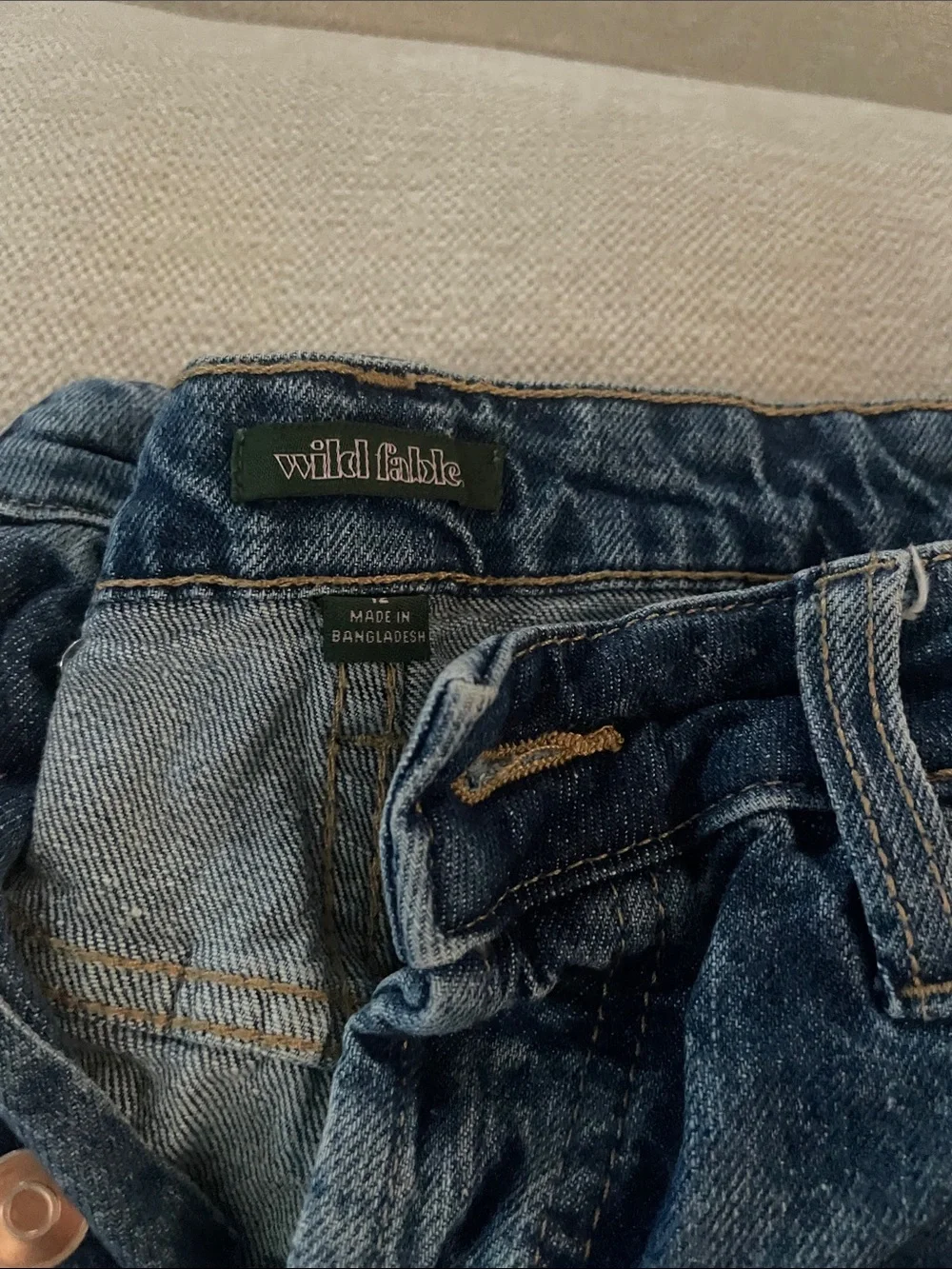 Women’s Dark Blue Distressed Denim Shorts